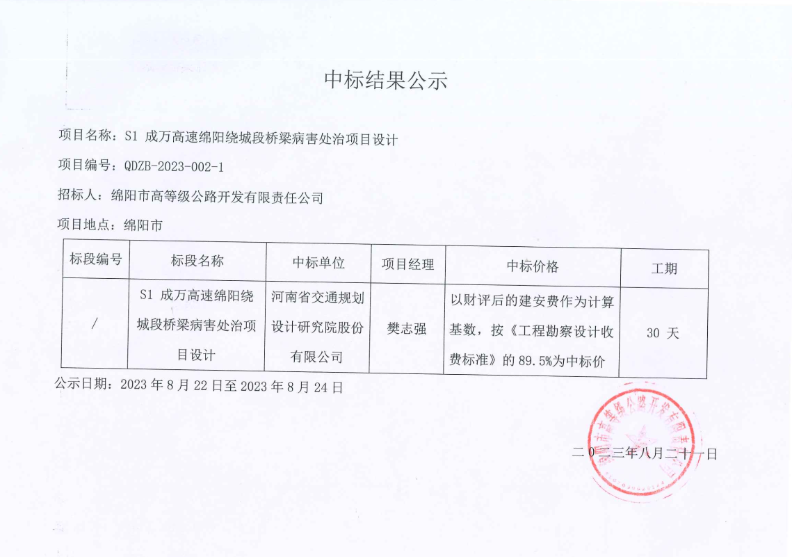 S1成萬高速綿陽繞城段橋梁病害處治項(xiàng)目設(shè)計(jì)中標(biāo)結(jié)果公示.png